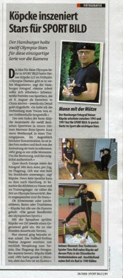 <h2>Shootings Olympia 2008</h2><div id='trenner'></div>Making of, Olympiaserie 2008, Sport Bild
<div id='trenner'></div> <div id='tags'>Schlagworte: <a href='/kategorie/making_of' rel='tag' title='' class='active'>Making of</a> | <a href='/kategorie/olympiaserie_2008' rel='tag' title=''>Olympiaserie 2008</a> | <a href='/galerie/fotoshooting' rel='tag' title='Making of,div. Shootings'>Making of</a></div>